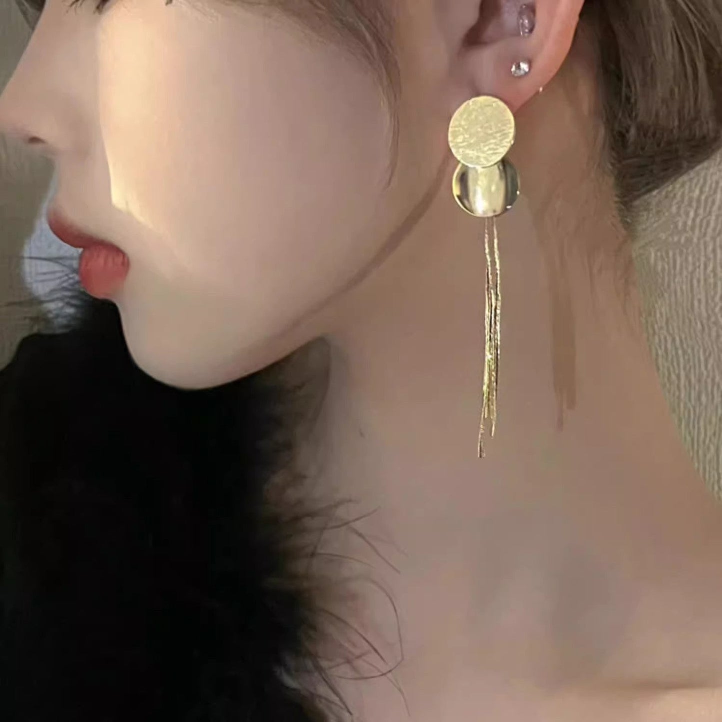 Fashion Earrings Long Tassel Women's Design Sense