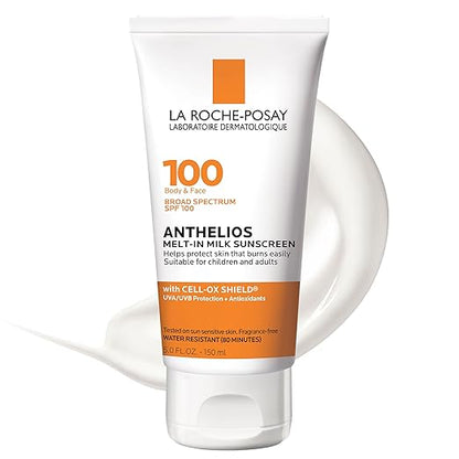 La Roche-Posay Anthelios Melt-in Milk Body & Face Sunscreen Lotion Broad Spectrum SPF 100