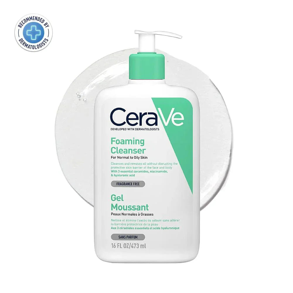 CeraVe Foaming Cleanser | Face and Body Wash for Normal to Oily Skin with Hyaluronic Acid