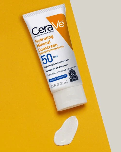 CeraVe Hydrating Sheer Sunscreen SPF 30 for Face and Body | Mineral & Chemical Sunscreen with Zinc Oxide, Hyaluronic Acid, Niacinamides and Ceramides| Paraben Free Fragrance Free