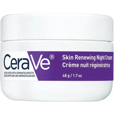 CeraVe Skin Renewing Night Cream | Niacinamide, Peptide Complex, and Hyaluronic Acid Moisturizer for Face | 1.7 Ounce