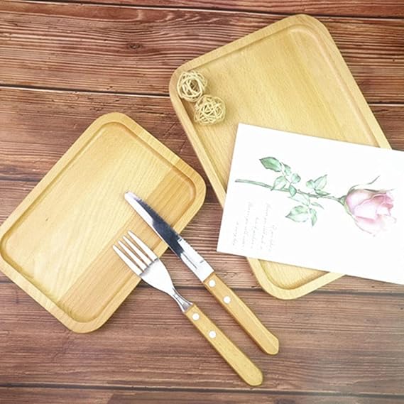 Rectengular Wooden Serving Tray(1 pcs)